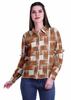 Moomaya Printed Long Sleeve Top For Women Classic CollarA  SummerA  Button Up