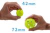 Baseball batting training ball, perforated PE material, fluorescent green, 42mm,