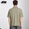 Light Luxury Cotton and Hemp Series Machine Washable Loose and Micro Wrinkled Texture Flip Collar Polo Shirt for Men
