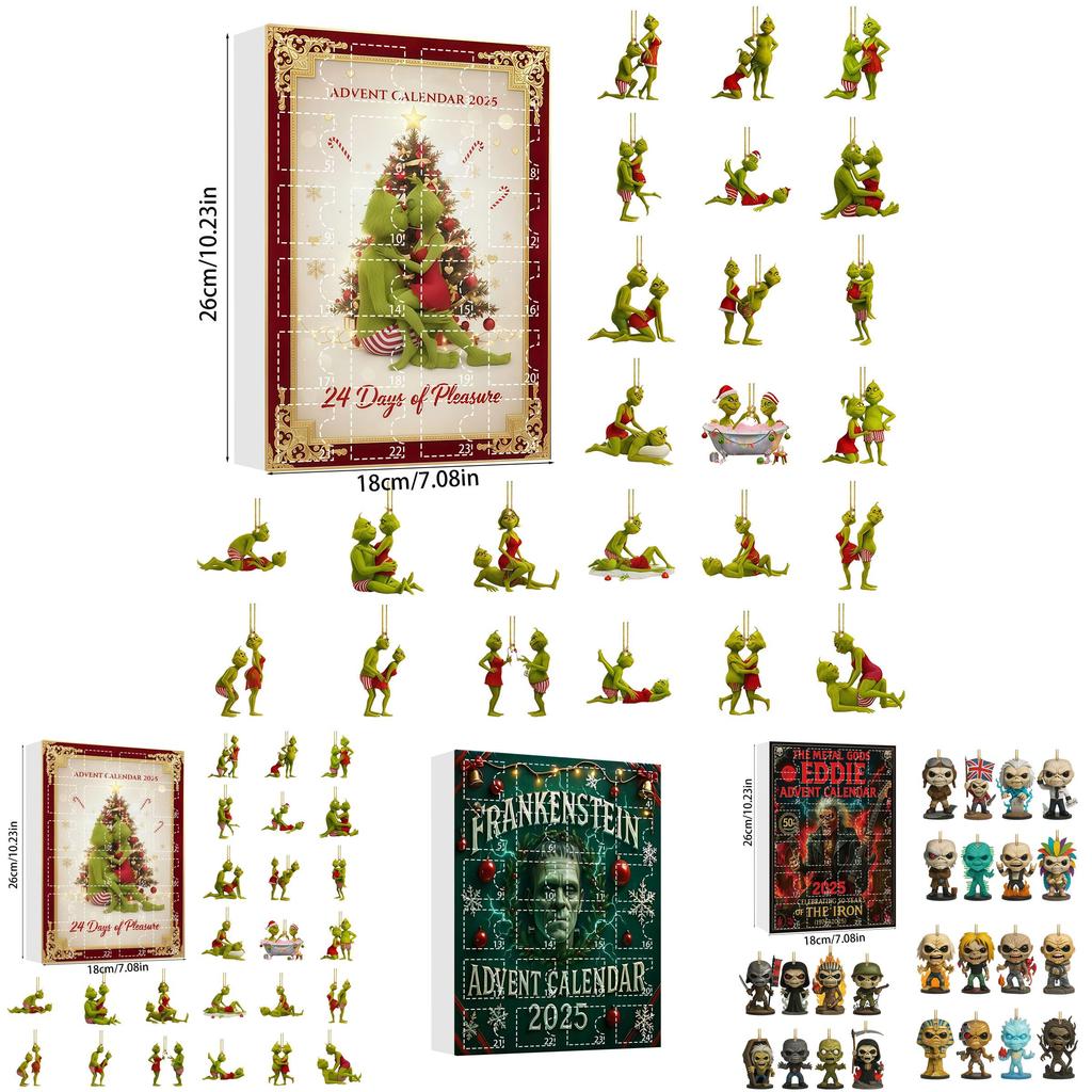 Горилла ВВС Балет Акриловое Дерево Украшение Адвент-календарь Слепая Коробка Подарок Для Праздничного Декора