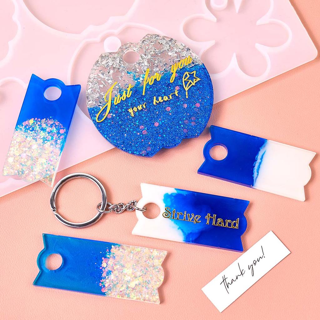 Аксессуары для стакана-тамблера Силиконовая форма DIY Подвеска для ювелирных изделий Изготовление поделок Эпоксидная смола 40 унций Тамблер Именная бирка Формы для литья Домашний декор