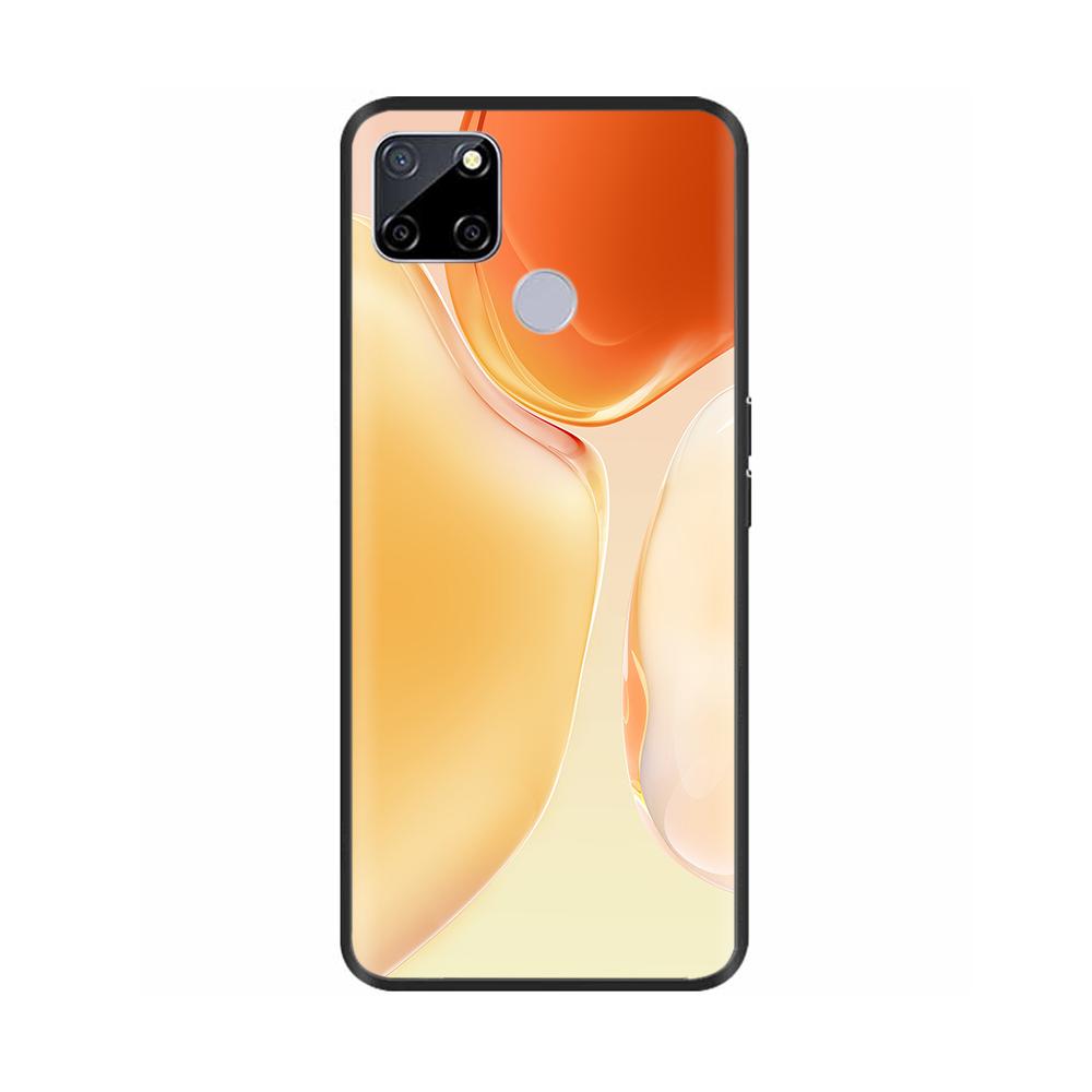 Чехол для Realme C25 C25s Мягкий Милый Чехол для OPPO Realme C25Y C21Y Силиконовый Черный ТПУ Чехол для Телефона Для OPPO Realme C21 Цветочный Чехол