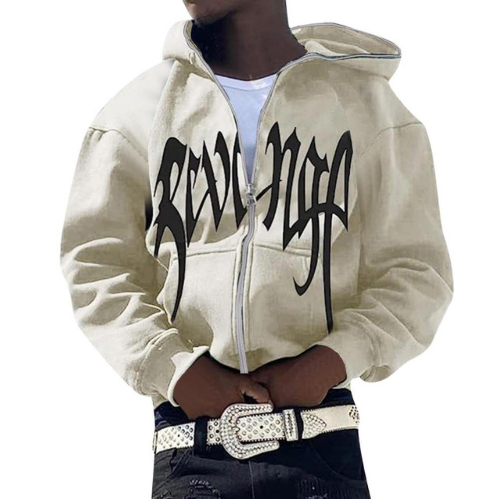 Толстовка с капюшоном на молнии с принтом американских букв для осени и зимы Plush Plus