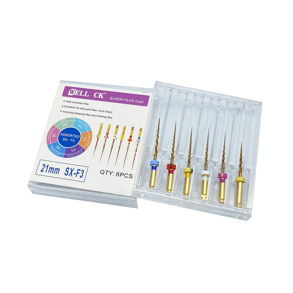 Зубной файл корневого канала, золотые эндодонтические суперфайлы, золотые эндодонтические файлы, 25 мм, никель-титан
