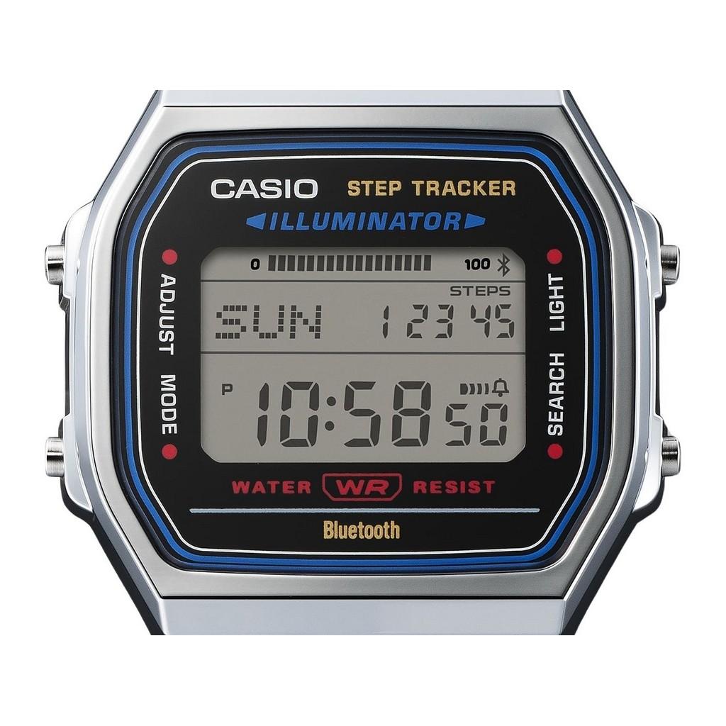 Casio Винтажные цифровые часы для смартфона Link из нержавеющей стали с кварцевым корпусом ABL-100WE-1A унисекс