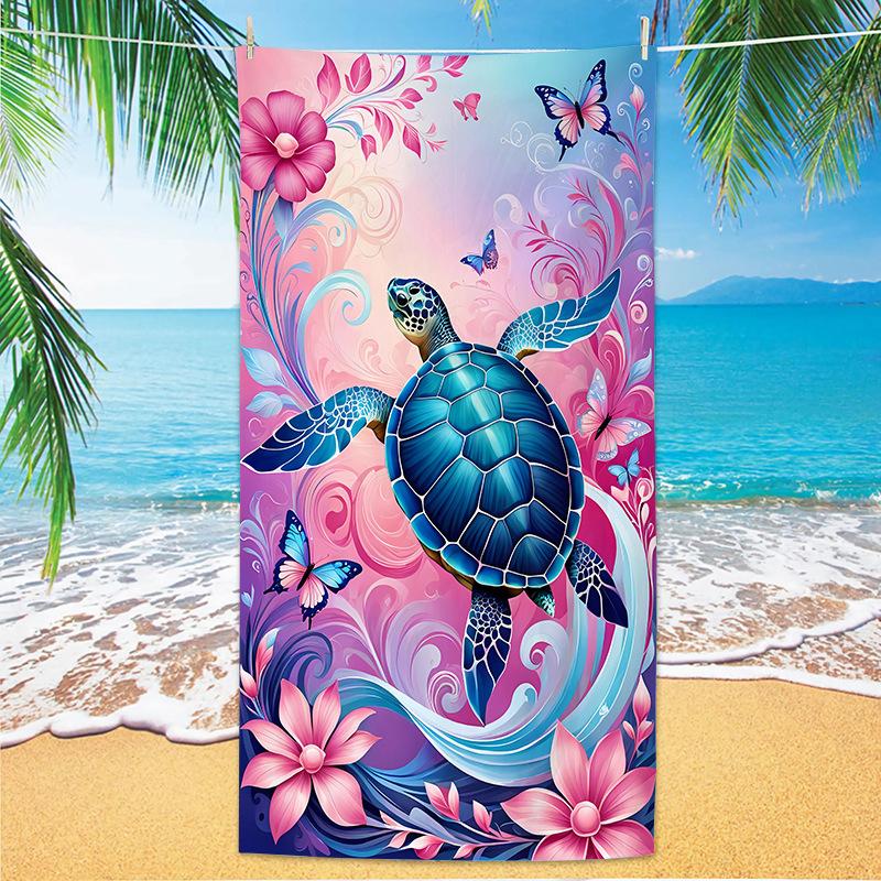 New Popular Marine Life Beach Towel Self-Delivery Warehouse Microfiber Quick-Drying Towel