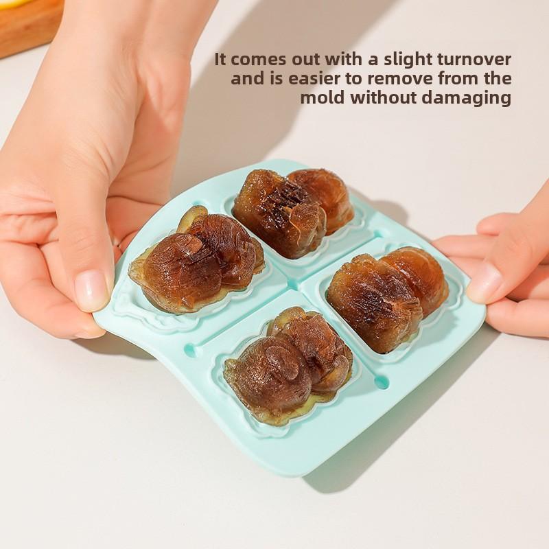 Силиконовый лоток для льда с рисунком, мини-формы для льда с крышкой, легкосъемные лотки для льда для виски, коктейлей, без BPA