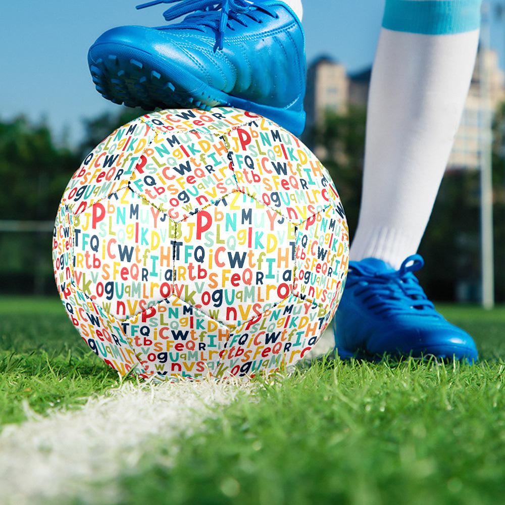 1pc Alphabet Size 5 Soccer Ball Professional Match Training Football Indoor &Outdoor Sports Ball Lightweight Durable m6557