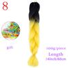 MISS WIG Ombre Oversized Hazelnut Hair 24" 100g Synthetic Crochet Braid Hair Extension Fiber