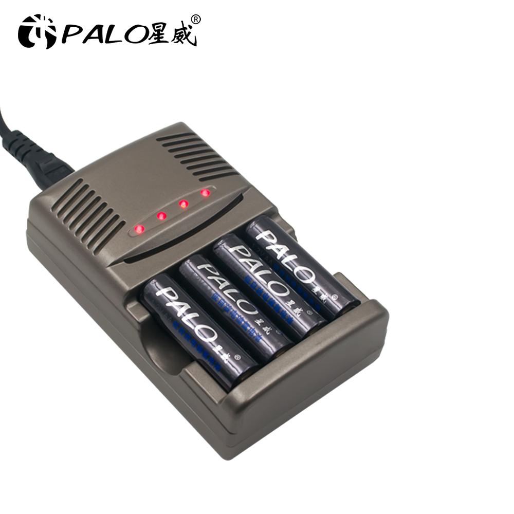 PALO Умное зарядное устройство со светодиодной подсветкой для NI-MH NI-CD AA AAA аккумуляторов для NI-CD LI-ION 9V 6F22 Многофункциональное зарядное устройство для аккумуляторов