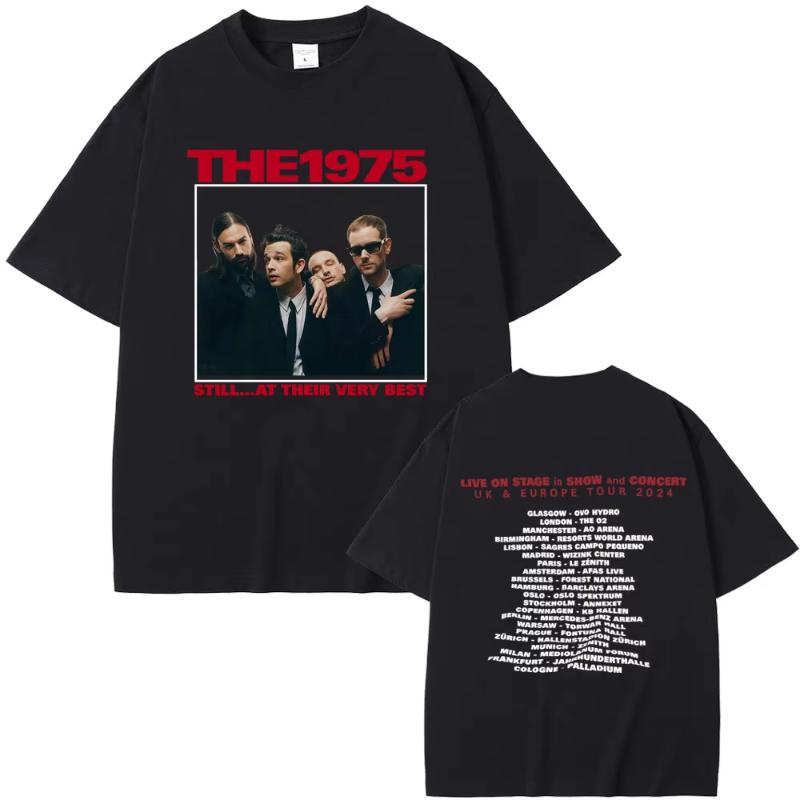 Альтернативная рок-группа The 1975 Все еще на пике формы Тур по Великобритании и Европе 2024 Футболка Унисекс Женская Повседневная Хлопок Винтажные Футболки