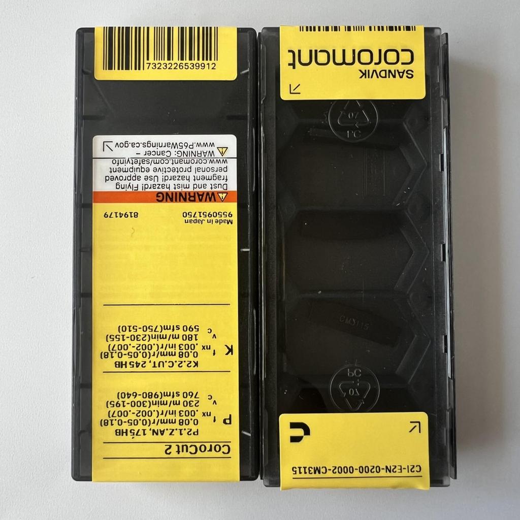 Sandvik / C2I-E2N-0200-0002-CM 3115 / Оригинальные шведские твердосплавные лезвия 5 шт.