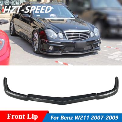 Спойлер из углеродного волокна для переднего бампера для Mercedes Benz E Class W211 E230 E280 E350 Modify E63 AMG 2007-2009