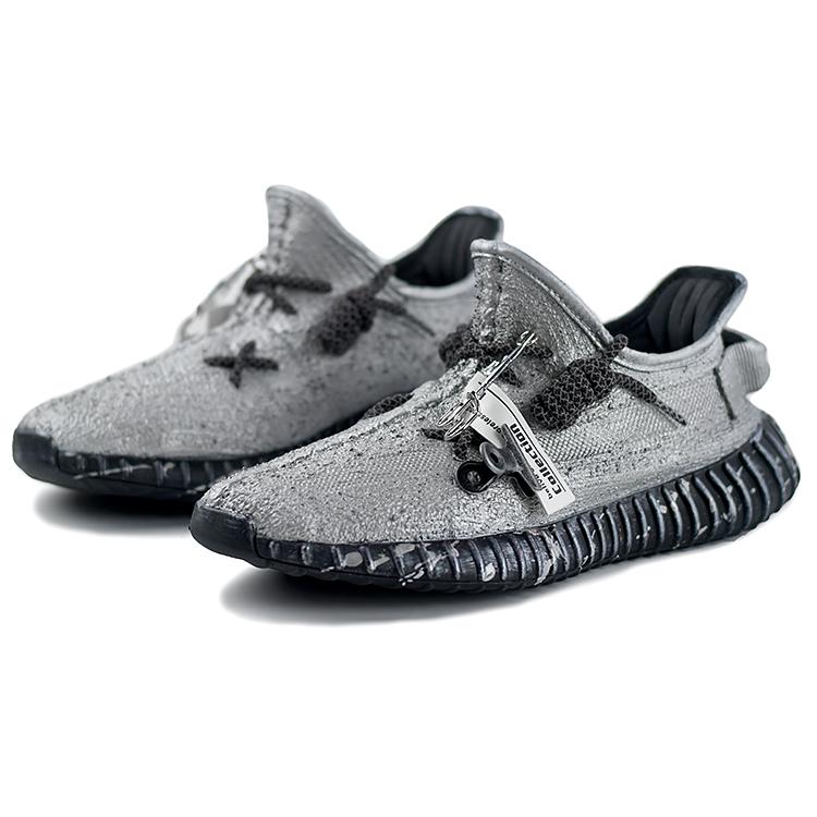 Adidas Originals Yeezy Boost 350 V2 Cushioning Abrasion Resistant Breathable Low top Casual Shoes Unisex Liquid Silver HQ4540(Team96-)