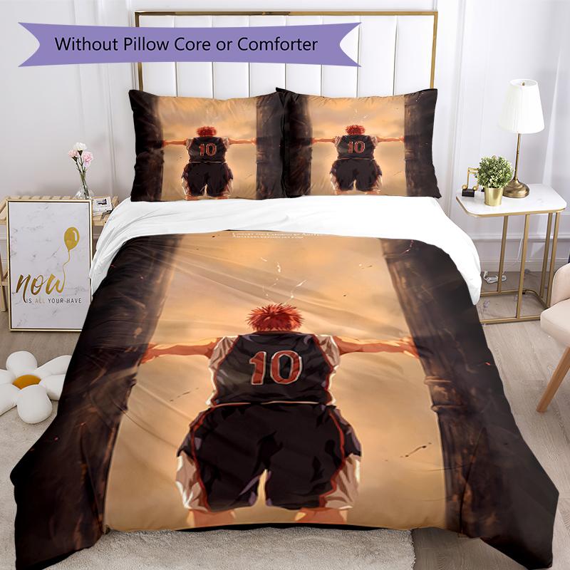 3pcs Kuroko's Basketball2 pattern bedding set duvet cover set includes duvet cover &pillowcases, perfect all season bedroom decoration & gift
