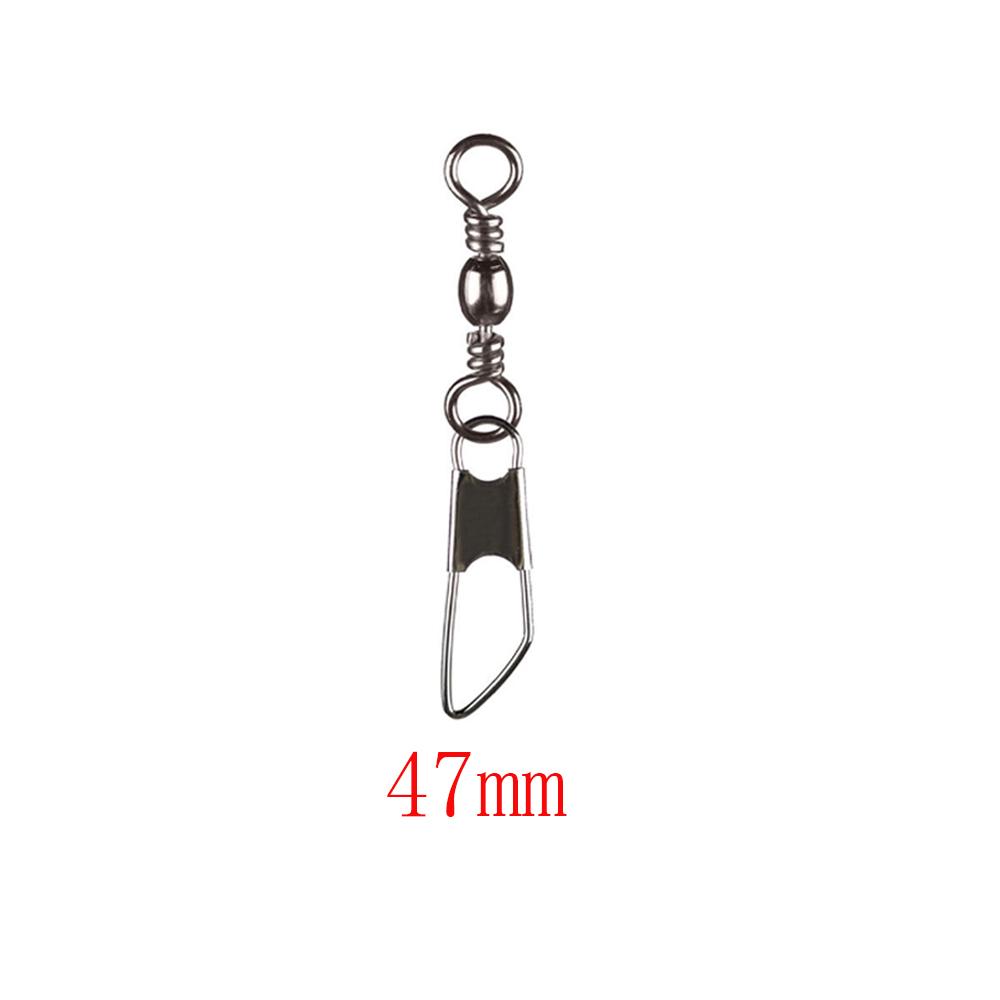 50pcs Lot High Quality Durable Barrel Swivel Fishing Connector Hanging Snap Stainless Steel