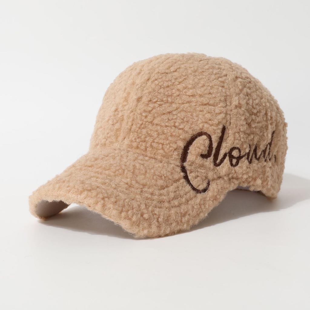 Бейсболки из овечьей шерсти регулируемые, бейсболка из плюшевого флиса, зимняя шапка с отверстием для хвостика для женщин, для путешествий на открытом воздухе