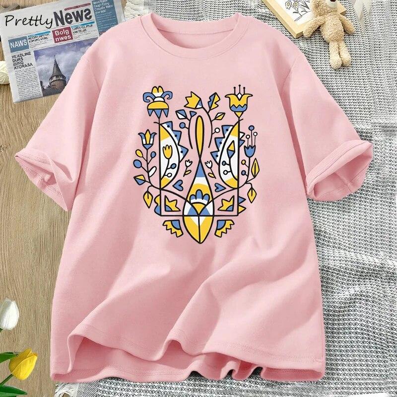 Ukrainian Trident T-shirt Women Unisex Cotton Ukraine T-Shirt Unisex Ukraine Graphic T Shirts Oversized Woman Clothing Unisex