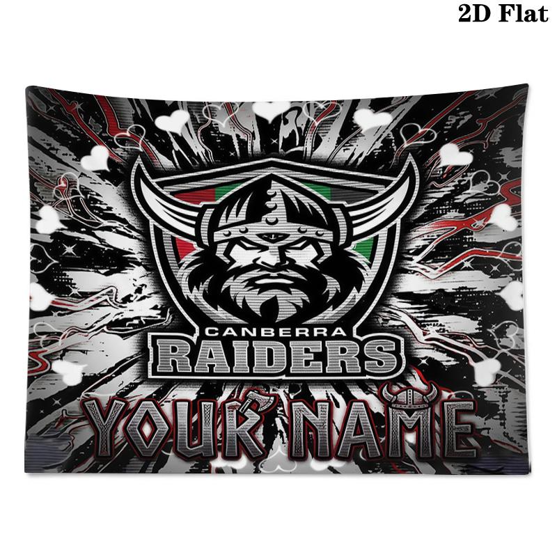 Custom Name Canberra Raiders2 Printed Tapestry – Wall Hanging for Bedrooms, Dorms, and Home Decor