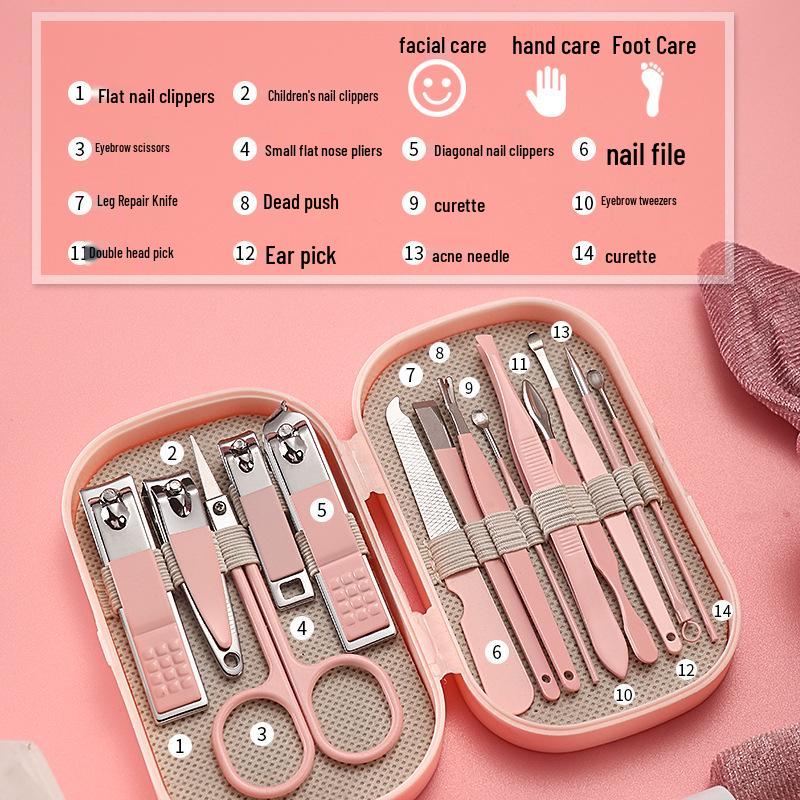 Nail Clipper Set: Manicure Kit with Scissors, Ear Spoon, and Dead Skin Remover