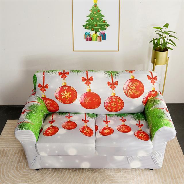 1 комплект, Рождественский чехол для дивана, эластичные чехлы для дивана для гостиной, рождественские чехлы для кресел и диванов с чехлами для подушек, диван Bezug