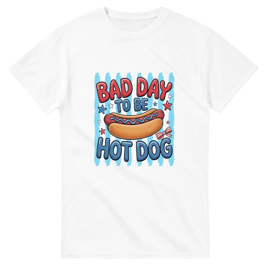 4th of July Hot Dog T shirt | Unisex Heavyweight Cotton Tee