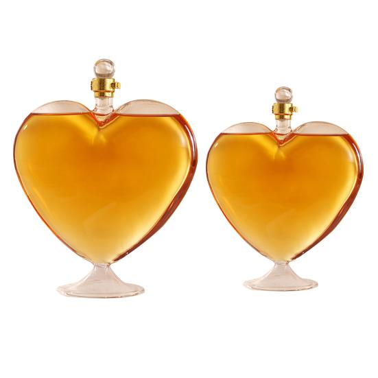 Heart Decanter Glass Wine Bottle Airtight Liquor Container Clear Whiskey Decanter