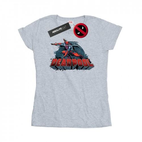 Marvel Womens/Ladies Deadpool Sword Logo Cotton T-Shirt