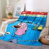 1pc Courage The Cowardly Dog Blanket Versatile for Couch, Office Bed