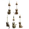 Metal Kitten Wind Chimes Outdoor Garden Decoration Harmonious Sound Rustproof