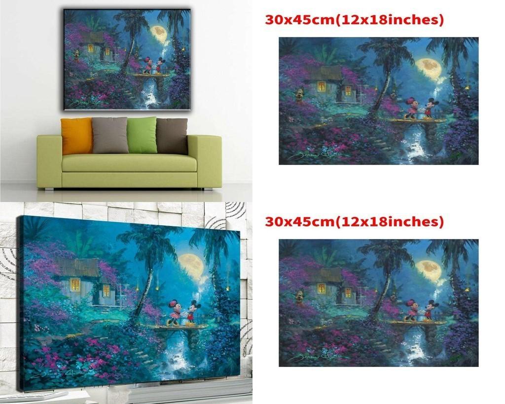 Холст Принцесса Русалка Настенное Искусство Современная Сказка Спальня Детская Комната Декоративная Картина Основной Материал