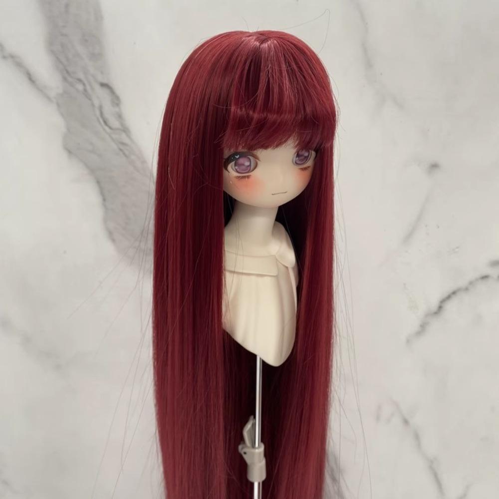 Шелковая BJD кукла с высокой температурой, длинные прямые волосы, парик для куклы, цветной парик для BJD куклы, игрушка для девочек