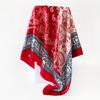 90*90CM Cashew Print Square Hijab Scarf Elegant Ladies Soft Satin Shawl Stylish Women's Decorative Beach Towel