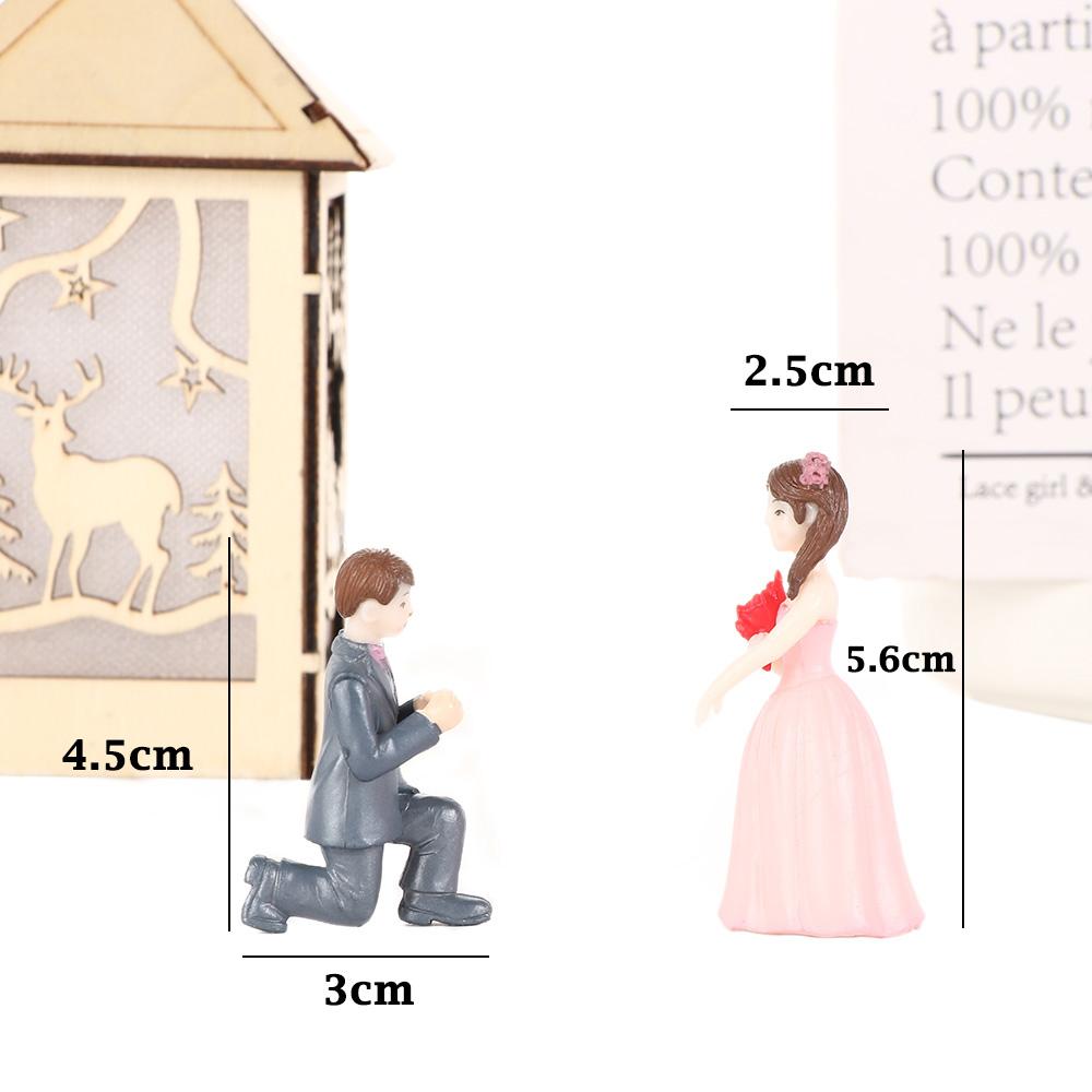 Fairy Garden Micro Landscape Wedding Doll Marriage Lover Miniatures Ornaments Couple Figurines