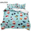 Christmas Duvet Cover Set Winter Snowman Santa Claus Christmas Stocking Bedding Set Double Queen King Size Polyester Qulit Cover