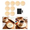 8 Pieces Unfinished Wood Coasters for Crafts Blank Wooden Slices Dyeing