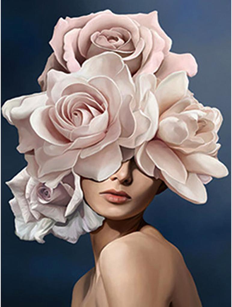 5D Diy Diamond Art Embroidery Girl Abstract Round Diamond Painting Mosaic Landscape Flower Home Decoration New Year Gift