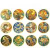 Colorful Zodiac Commemorative Medals, 12 Pieces, Cartoon Zodiac Coins, Small Gifts, Random Gifts, Christmas Gift, Stocking Stuffers