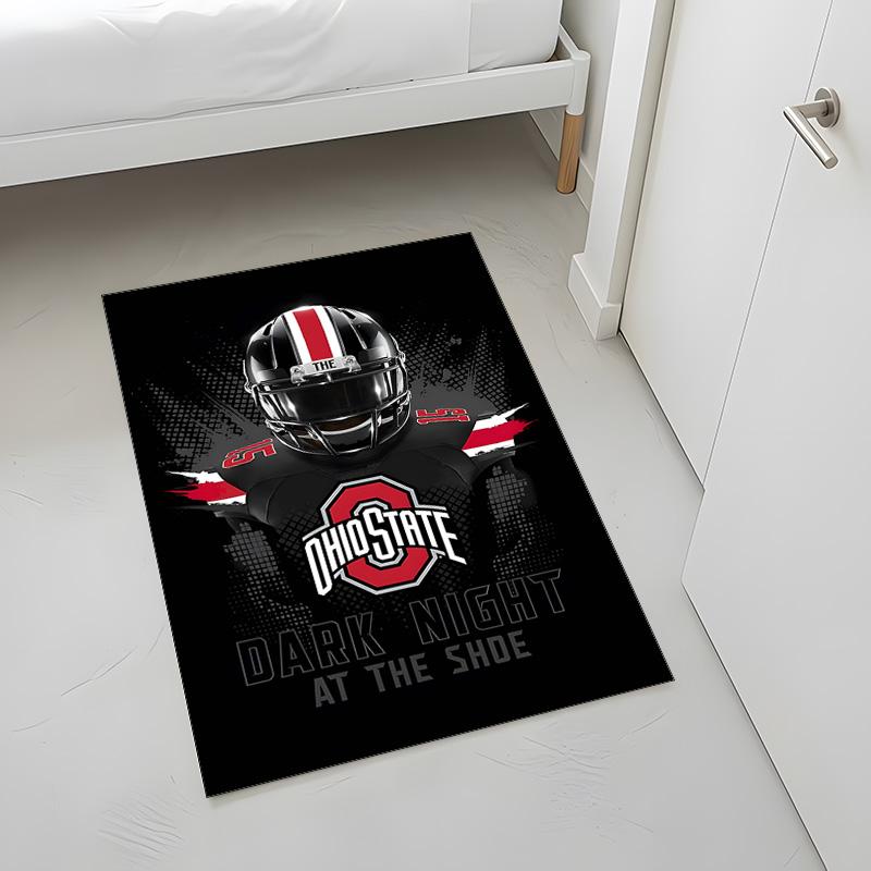 Ohio State Buckeyes (19) Rug Suitable For Living Rooms Bedrooms Computer Rooms Dining Areas And Placement Under Tables And Chairs Also An Ideal Choice