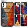 Пластиковый черный чехол для телефона Krajews Ph Philippines Flag для iPhone 14 5 6s 7 8 plus X XR XS 11 12 13 pro max Samsung S21 S22
