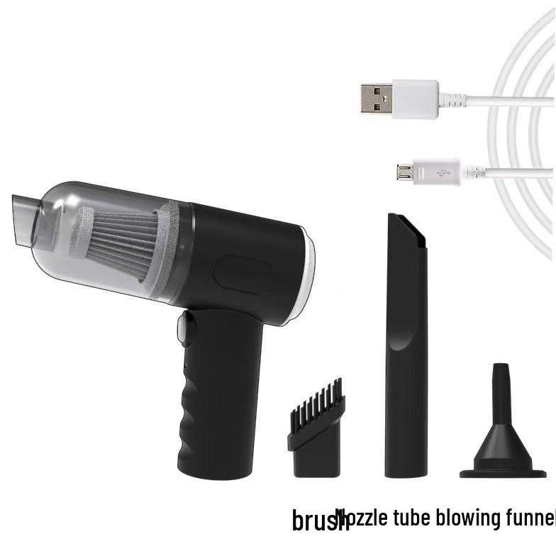 Беспроводной ручной пылесос и воздуходувка двойного назначения для автомобиля и дома - Высокая мощность всасывания, Перезаряжаемый.