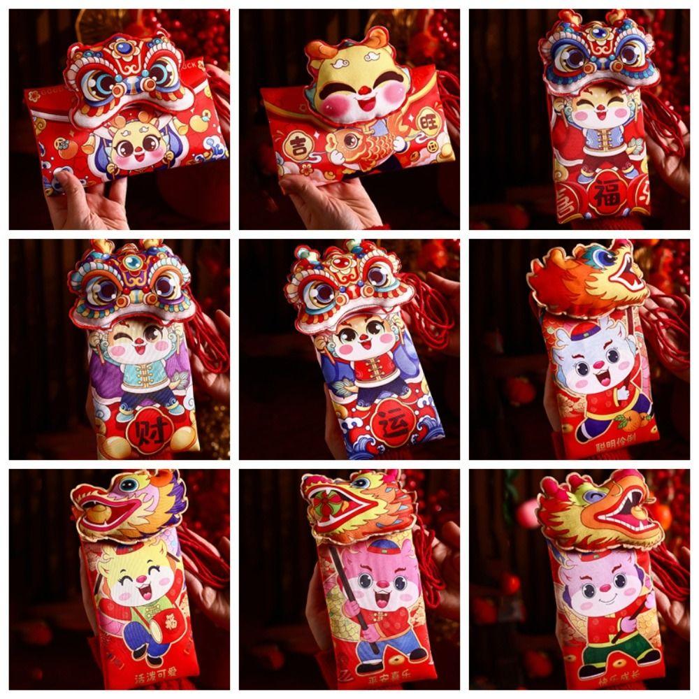 Cartoon New Year Coin Purse Plush Red Packet  Spring Festival Supplies