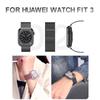 Металлический ремешок для Huawei Watch Fit 3 Band с защитным чехлом из ТПУ, мягкая пленка с миланским магнитным ремешком для часов Fit 3 Bracelet