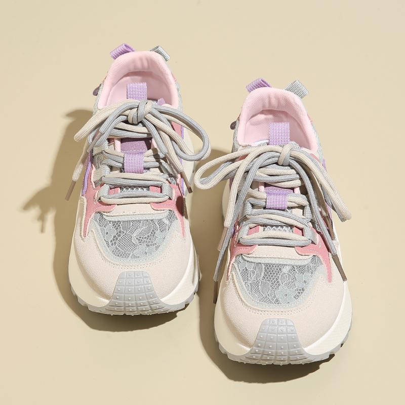 Мода 2024 года, модная спортивная обувь для женщин, новая толстая подошва, увеличивающая рост, обувь для ходьбы, толстая подошва, спортивная обувь для студентов, Корея