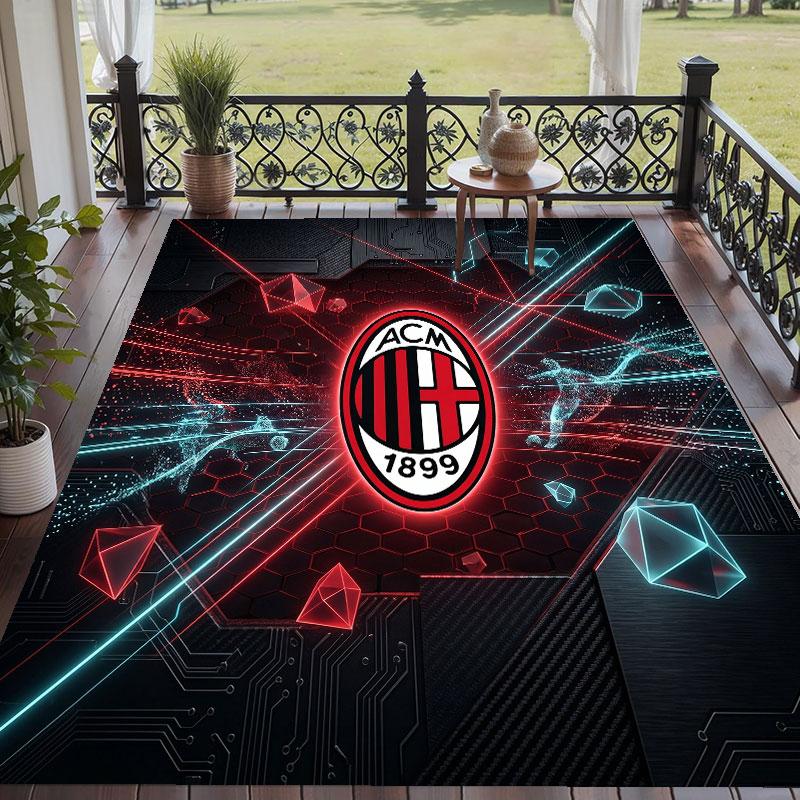 Soft Floor Carpet AC Milan Pattern Area Rug Decorative Mat For Home Room Decoration