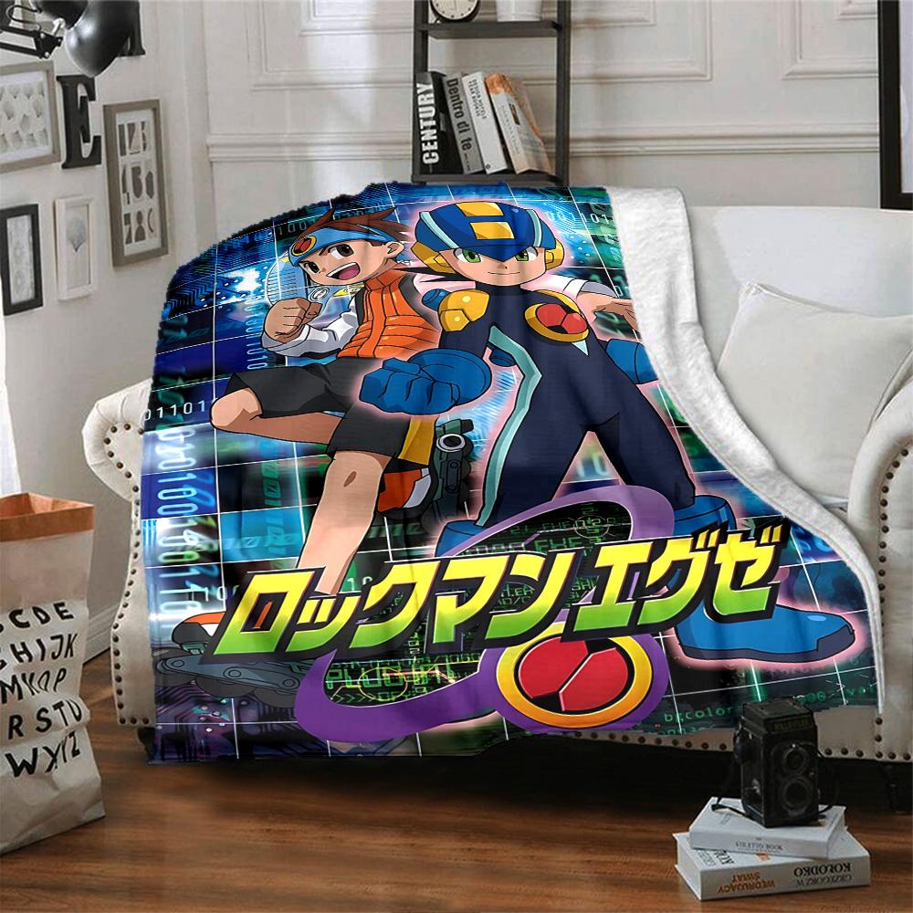 Robot Adventure Cyberspace Flannel Blanket Super Soft Warm Cozy Blanket For Sofa Bed Office Travel Allseason Home Decor Gift