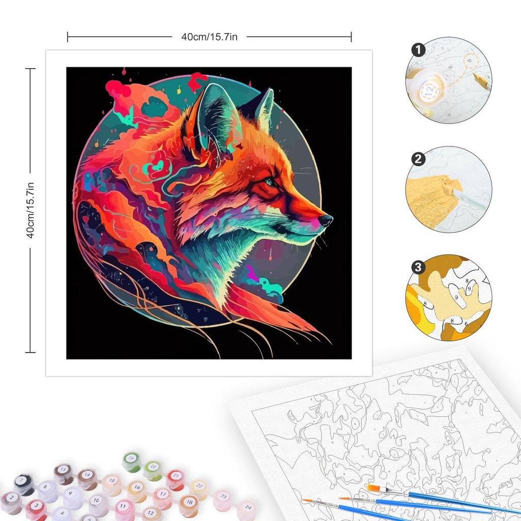 Рамка Волк Diy Наборы для рисования по номерам для взрослых Животные Картина Раскраска по номерам Diy Подарок для украшения дома 40x40