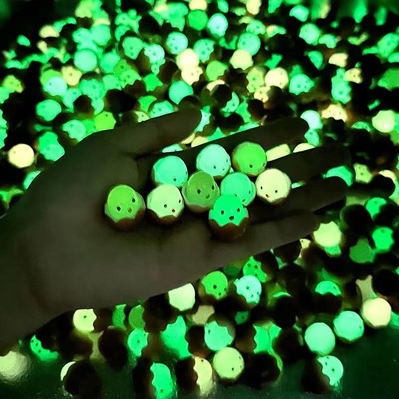 10 шт. светящаяся мини-фигурка цыпленка в яичной скорлупе, микро-ландшафтное украшение для сада