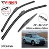 3PCS Wiper Blades For SUZUKI Vitara MK4 2015-2020 24" 16" 10" Fit Front Windshield Windscreen Window Brushes Cutter Accessories 2015  2018 2019 2020