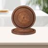 10Pcs Round Wood Grain Paper Tray Food Grade Paper Dinner Plates Decorative Picnic Party Tableware Decoration